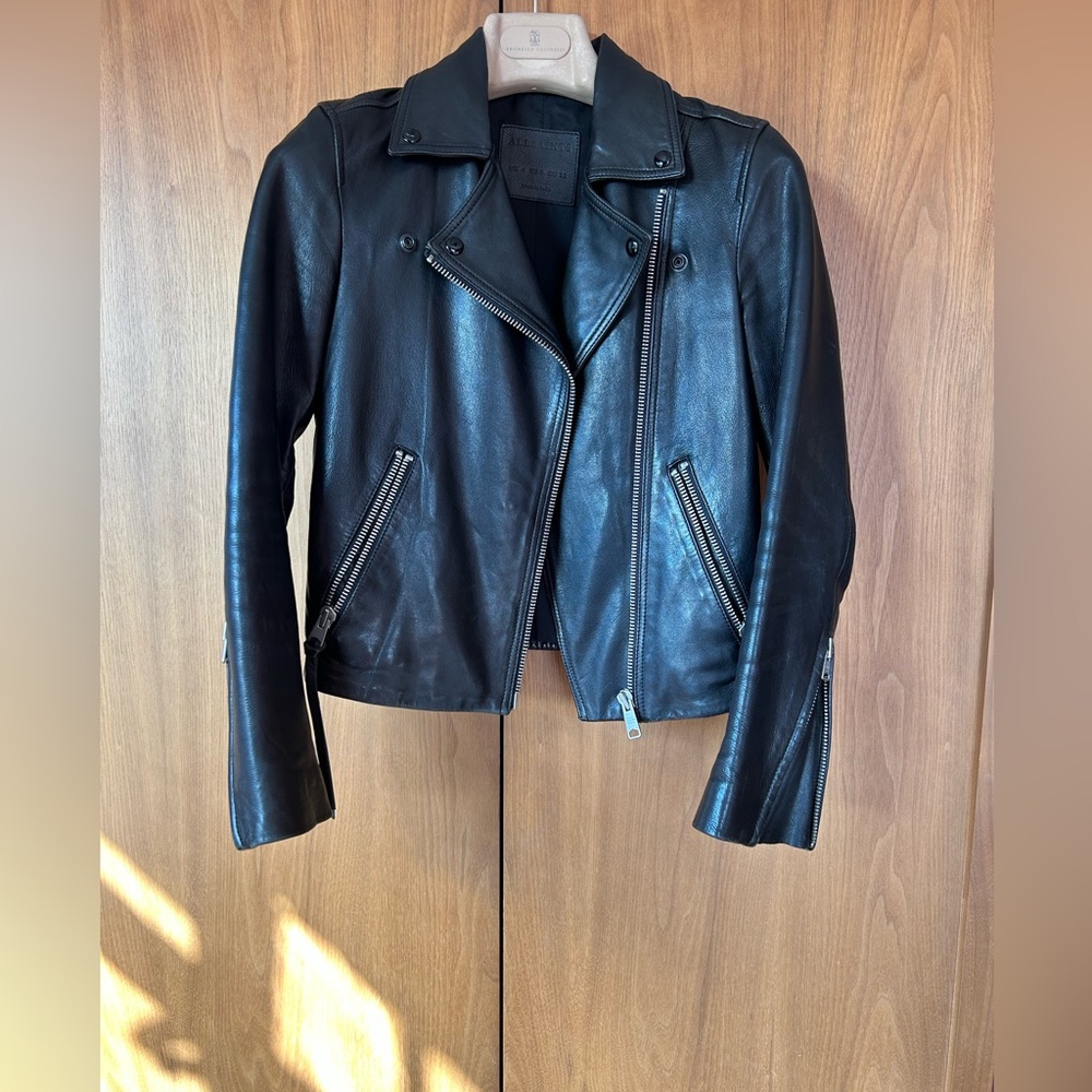 AllSaints Black Leather Jacket